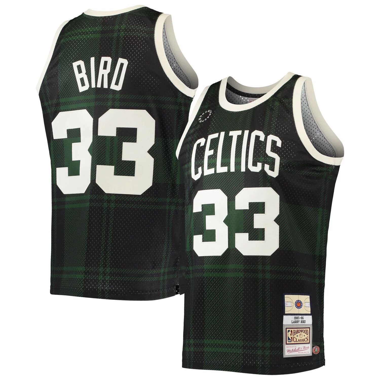 

Мужская черная майка Mitchell & Ness Larry Bird Boston Celtics 1985-86 Hardwood Classics Uninterrupted Swingman
