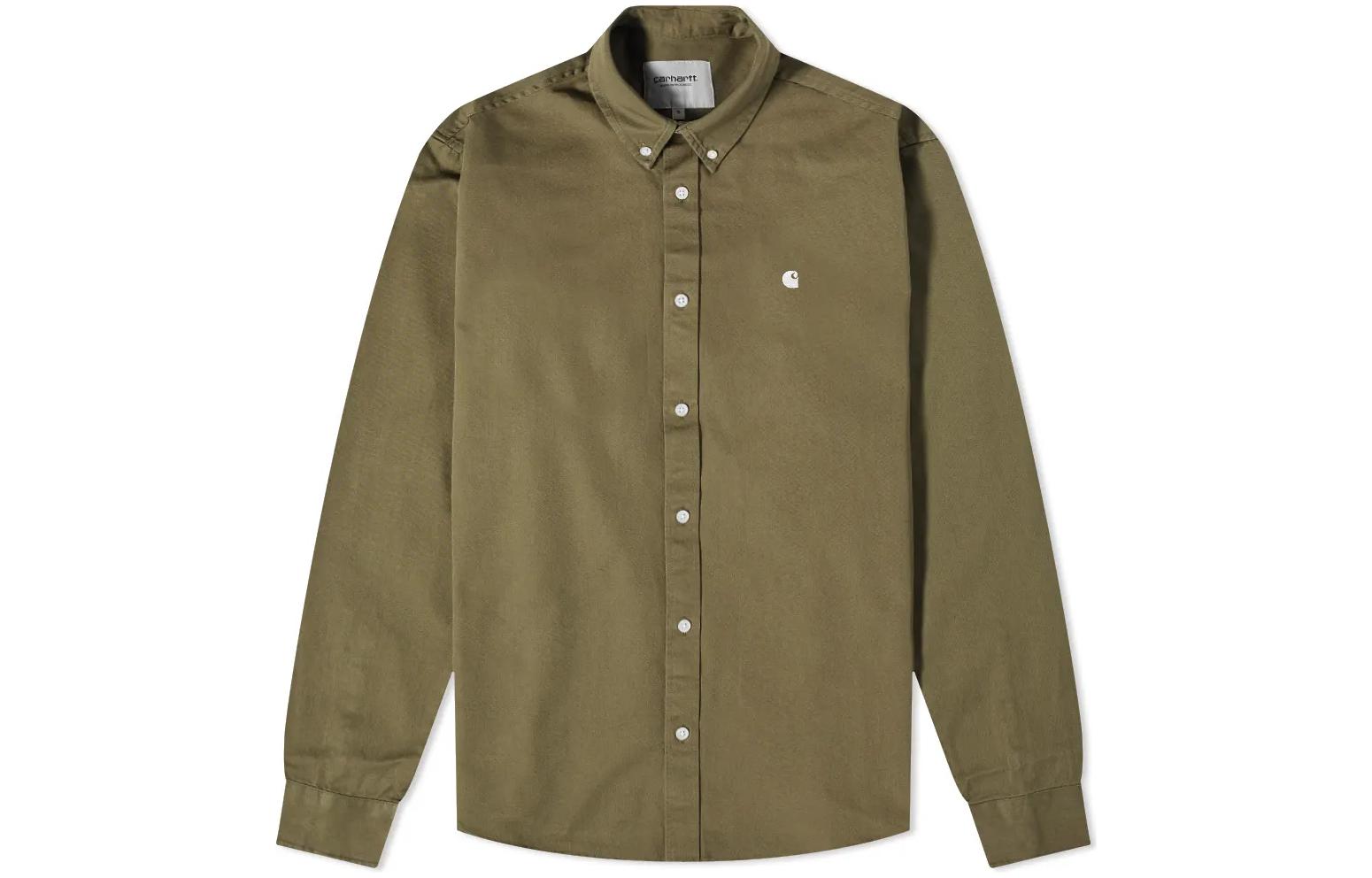 

Carhartt WIP Рубашка мужская Green Pointed Collar Moderate Others