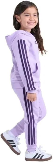 Детский спортивный костюм из флиса Adidas, 2 предмета, фиолетовый — фото 2