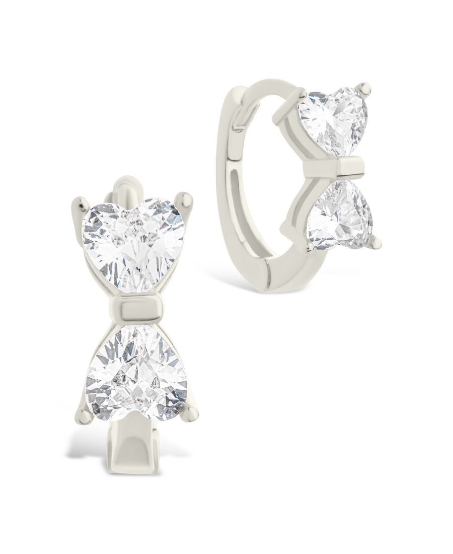 

Серьги-кольца микрокольца Ravenna из стерлингового серебра с фианитами Sterling Forever, Silver