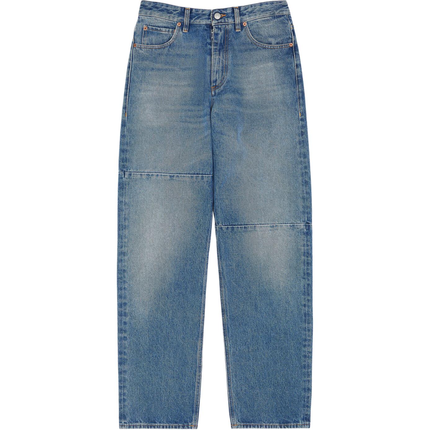 Зауженные джинсы MM6 Maison Margiela, светло-голубые — фото 2