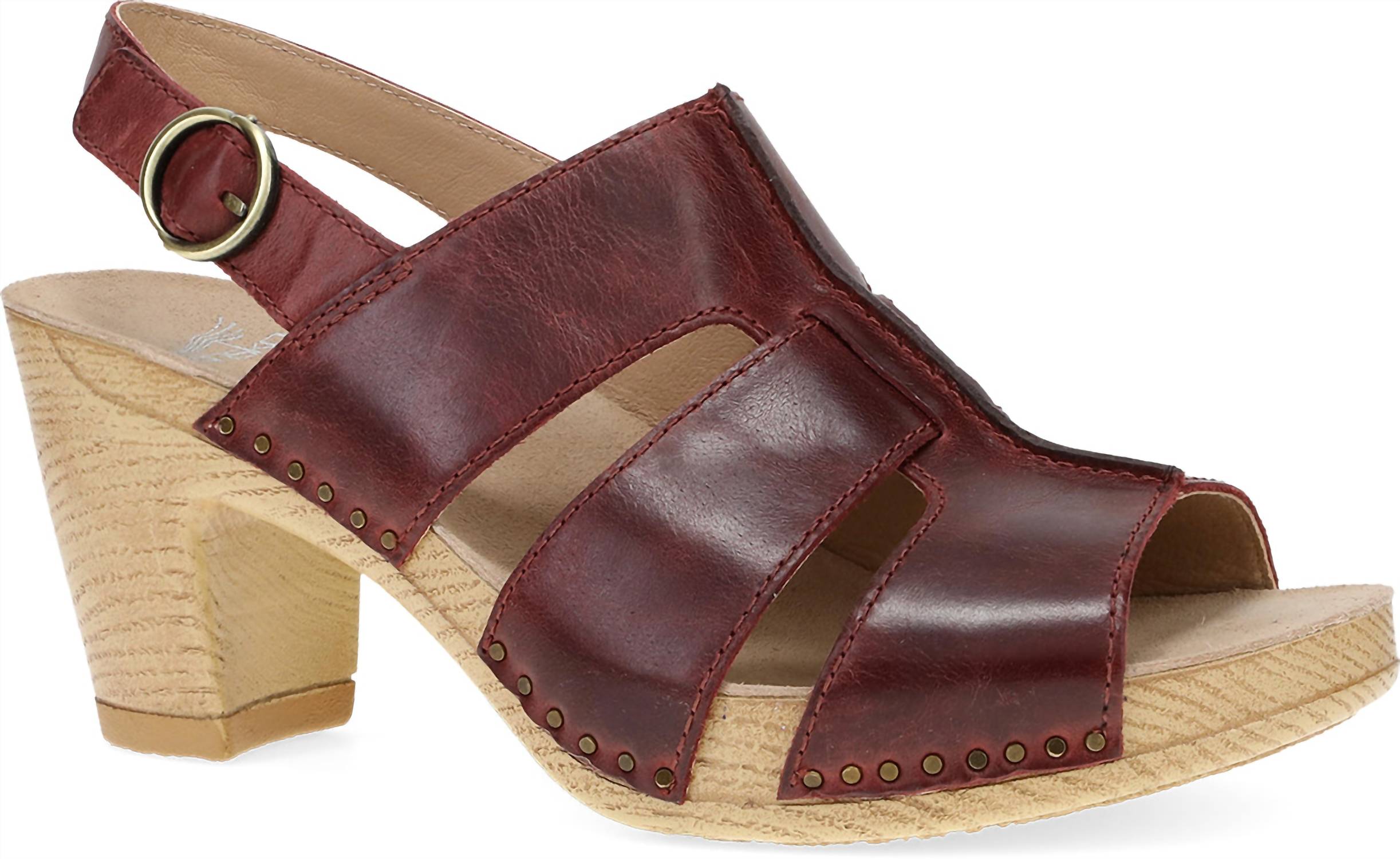Women's Tatiana Peep-Toe Sandal In Wine Dansko, Wine
