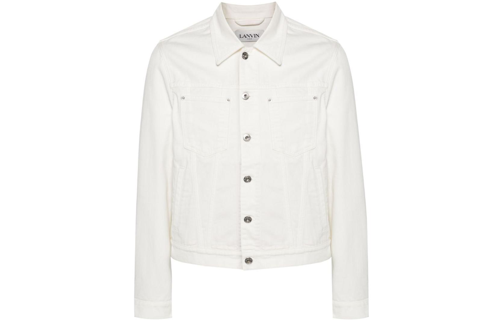 

Lanvin Джинсовая куртка с логотипом, White