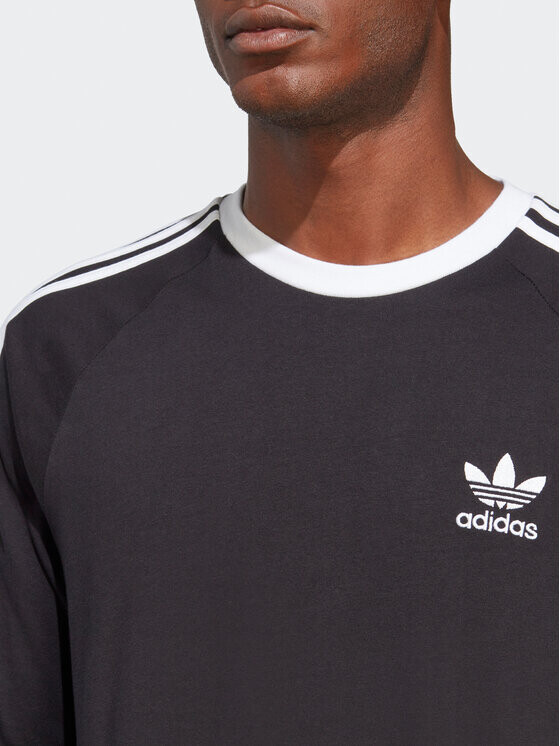 Облегающий крой с длинными рукавами Adidas, черный — фото 4