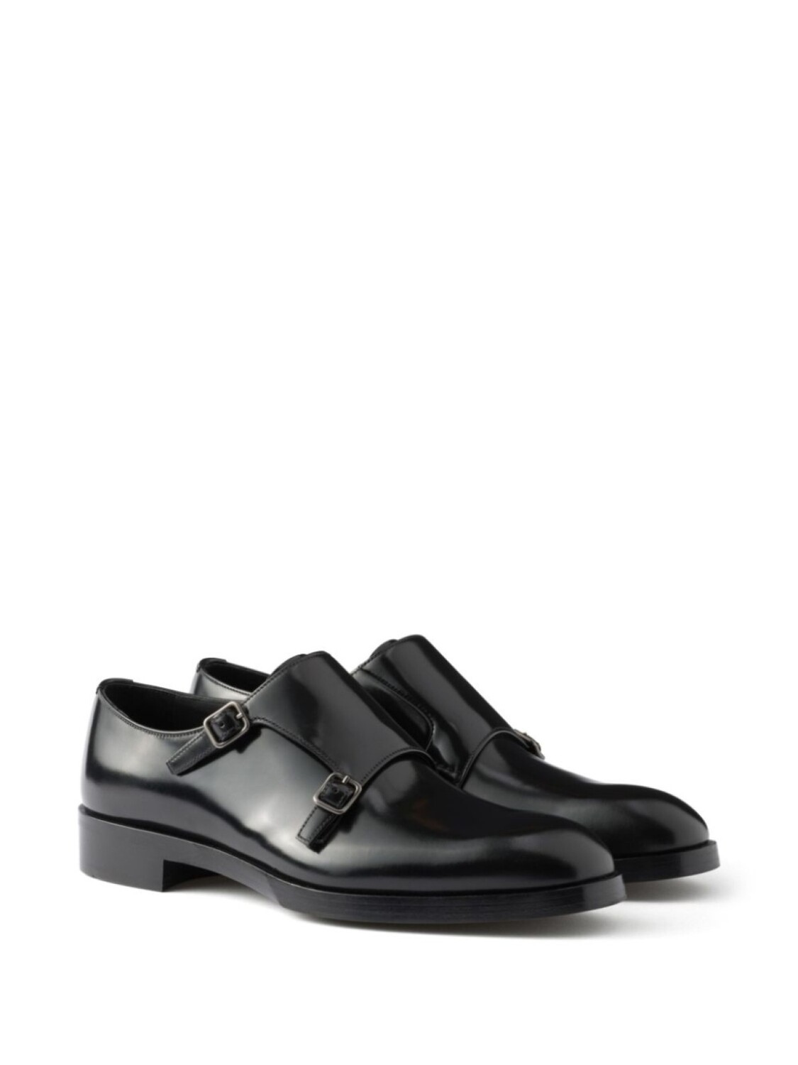 Туфли из лакированной норки Prada, черный
