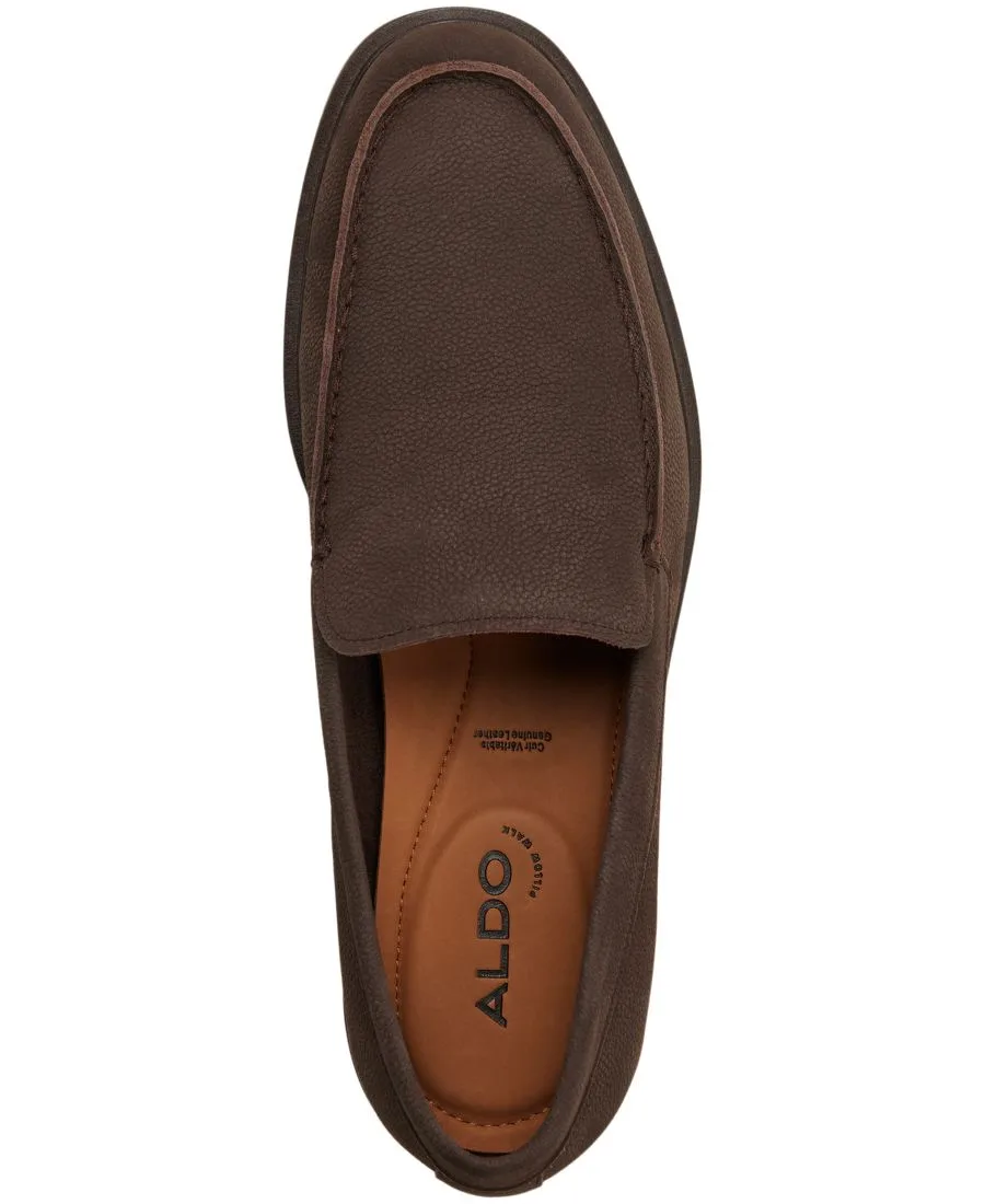 Мужские кожаные лоферы Alfonso без шнурков ALDO, темно-коричневый — фото 4