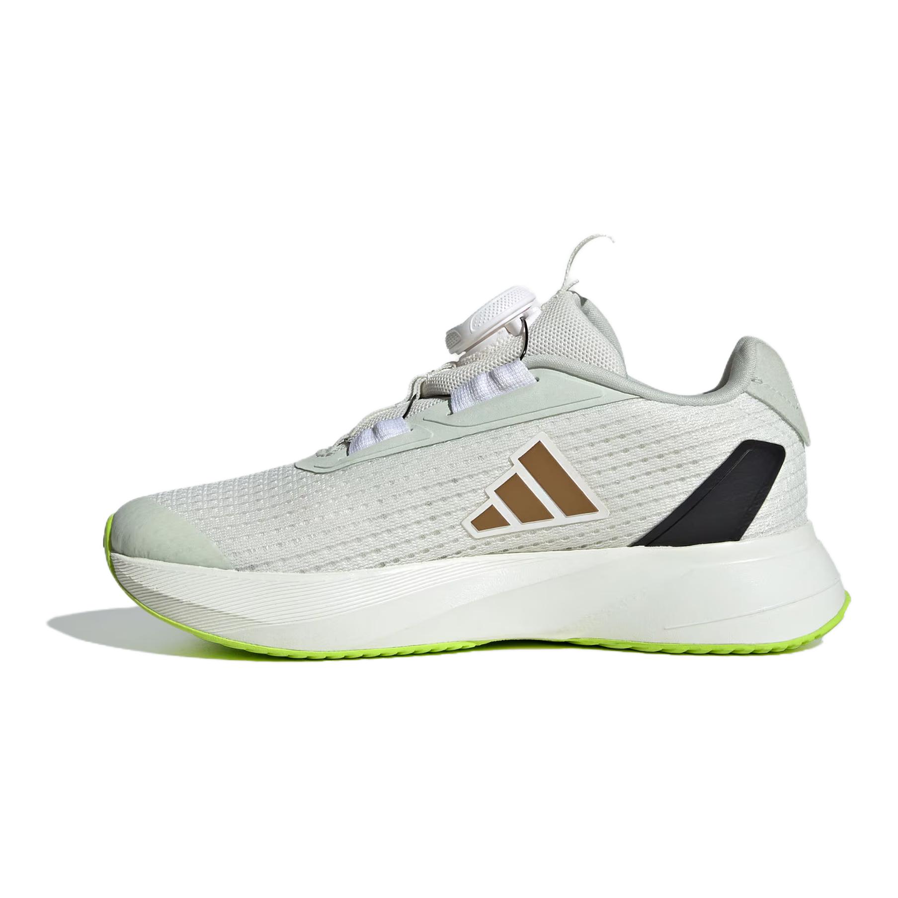 Детские беговые кроссовки Adidas DURAMO SL устойчивые к истиранию дышащие низкие Jade White/Bronze Strata/Linen Green — фото 2