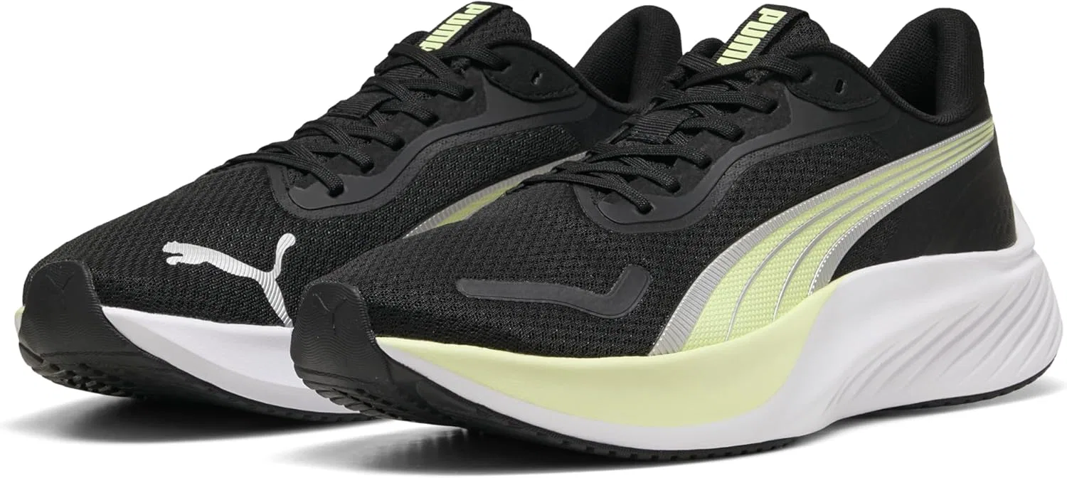 Кроссовки для бега Puma Pounce Lite Street Running Shoe унисекс, Puma Black Apple Spritz Puma White — фото 2