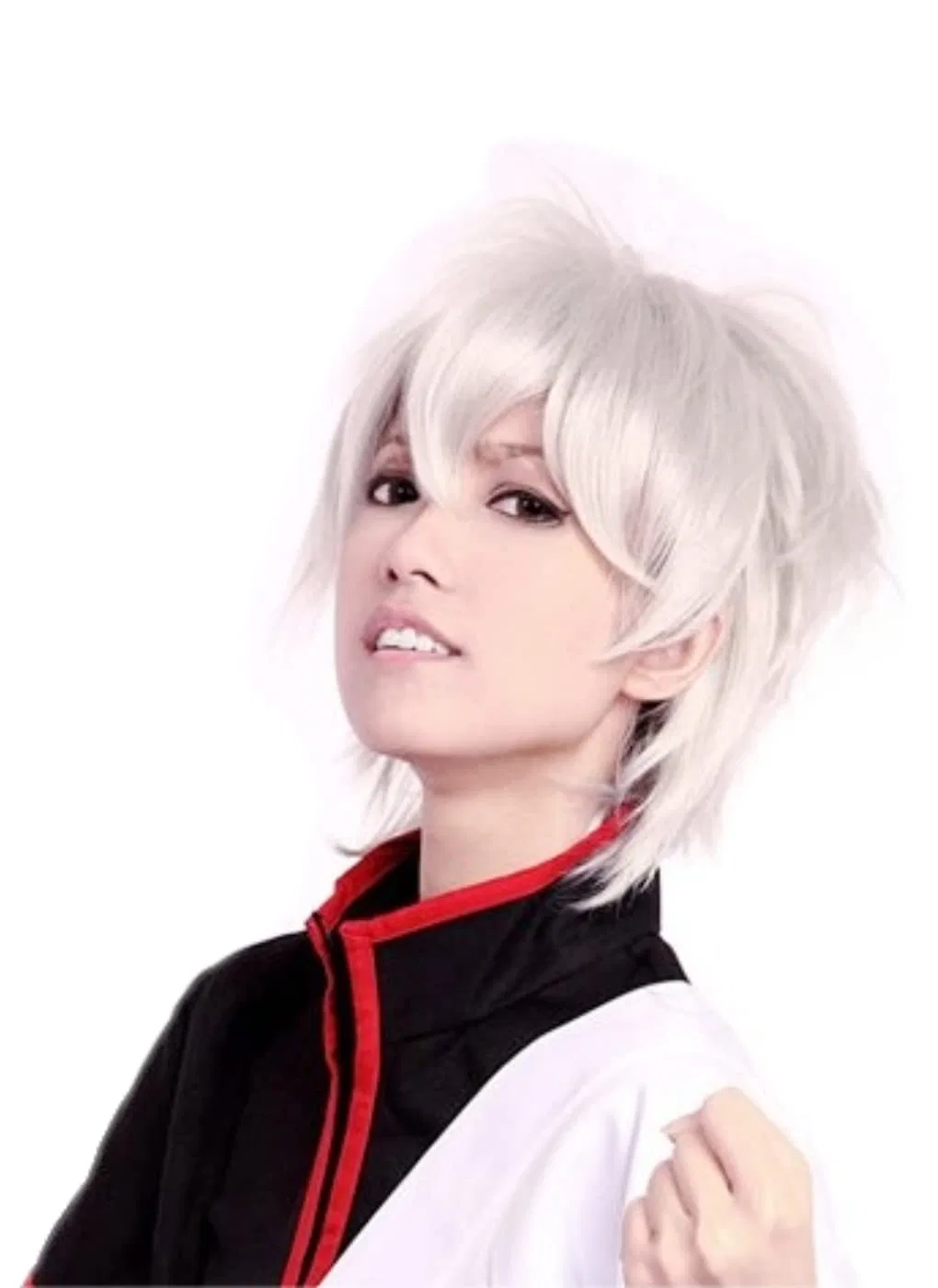Короткий многослойный парик «C323» от Cosplayland Prettyland, White Grey