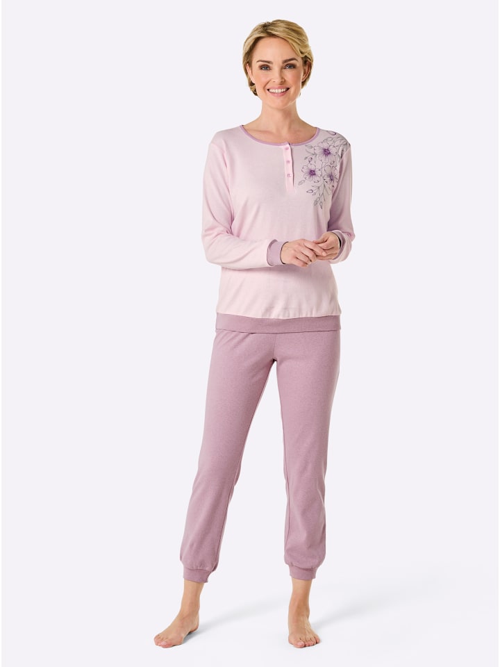 

WITT WEIDEN Пижама с принтом в светло-розовых и сиреневых тонах