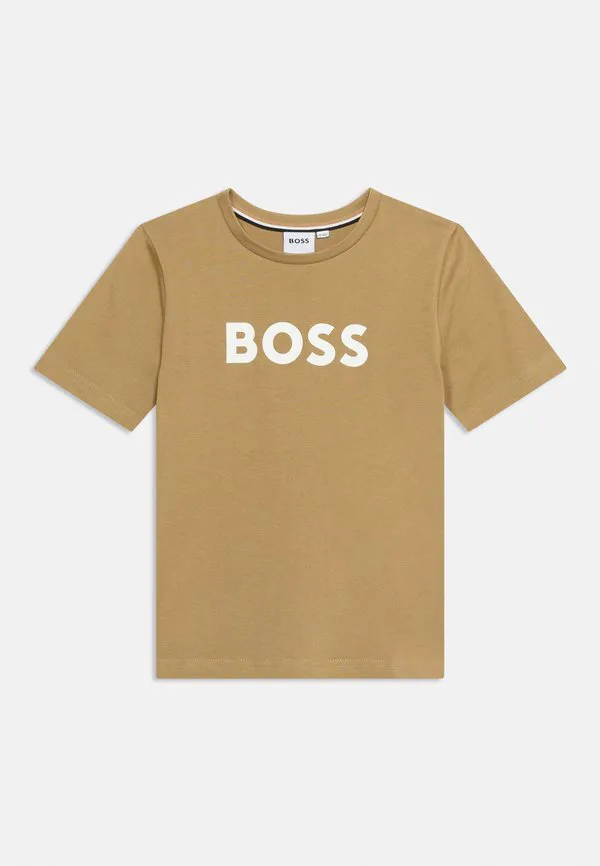 Детская/Подростковая футболка с короткими рукавами, унисекс, с принтом. Boss Kidswear, Dark Stone — фото 3