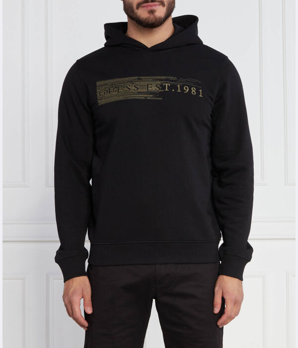 

Толстовка Guess Jeans Slim Fit с логотипом, черный