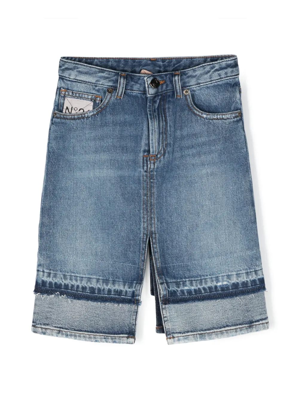 

Юбка с вышитым логотипом Nº21 Kids, синий