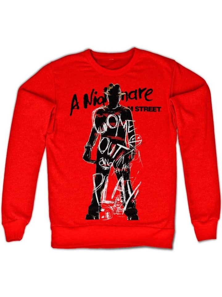 

Свитер Nightmare On Elm Street, красный
