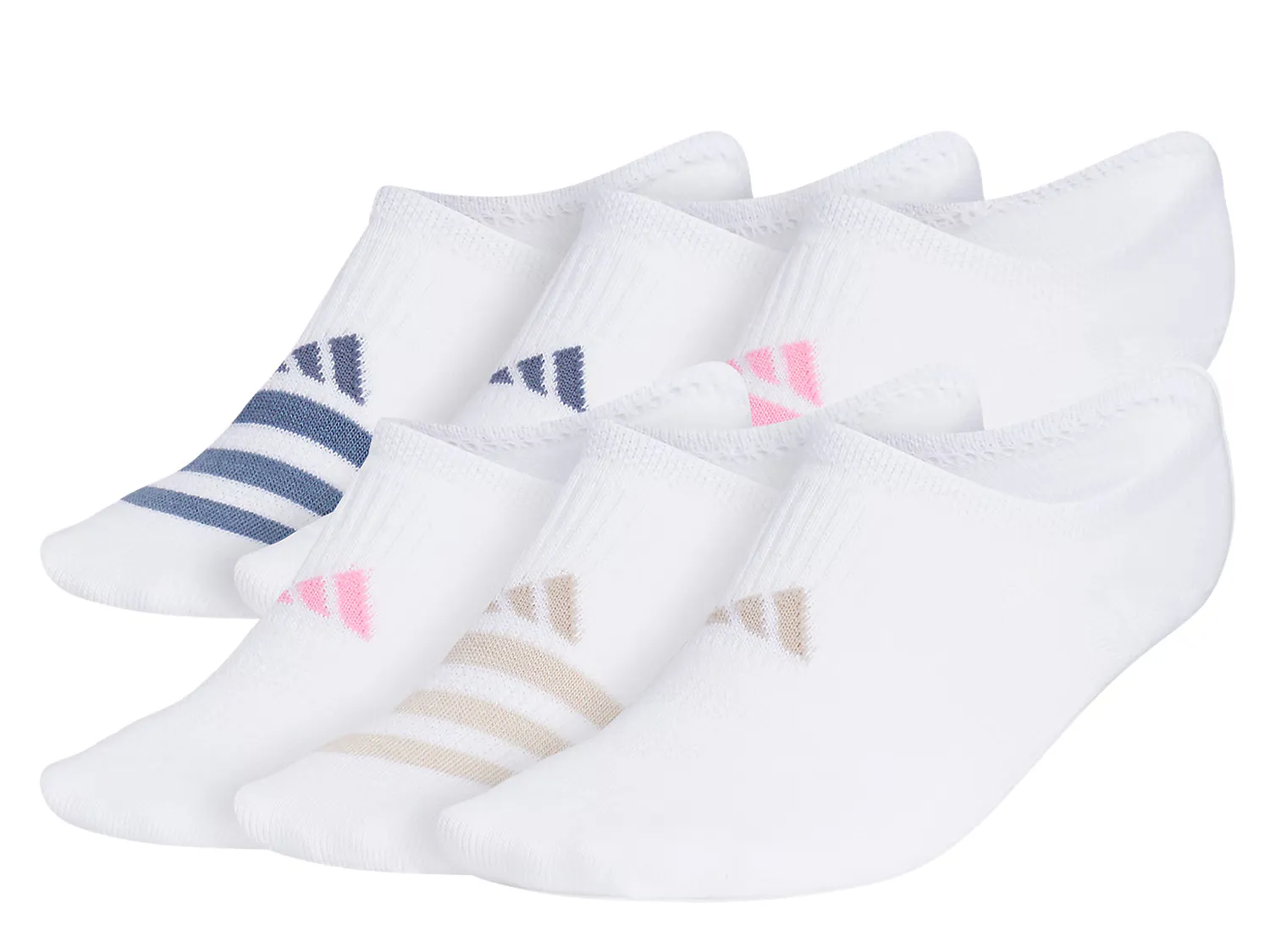 

Носки Superlite 3.0 Women's No Show Liners - 6 Pack Adidas, белый/мультиколор