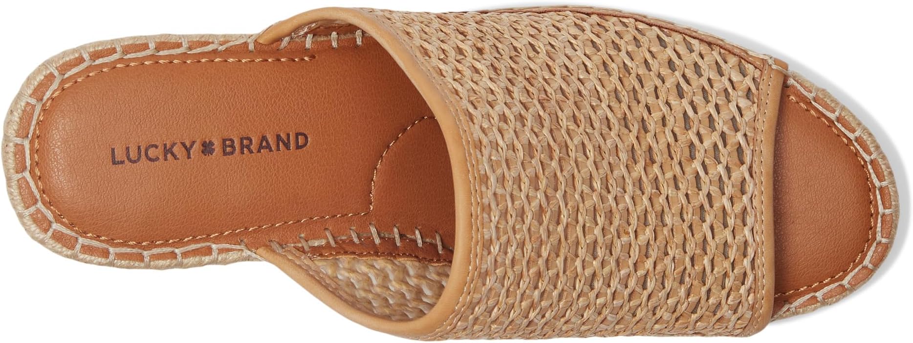 Туфли Lucky Brand Cabriah Woven Espadrille Wedge Sandal, Tan B — фото 2
