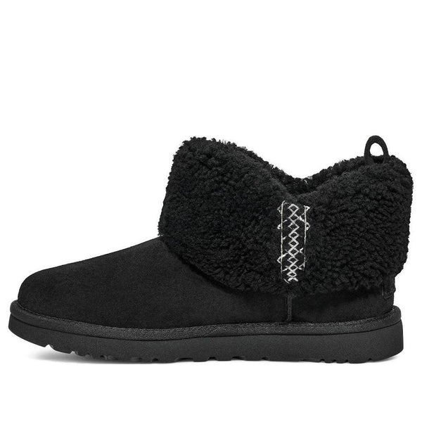 Кроссовки классические ультра мини плетеные Ugg, черный