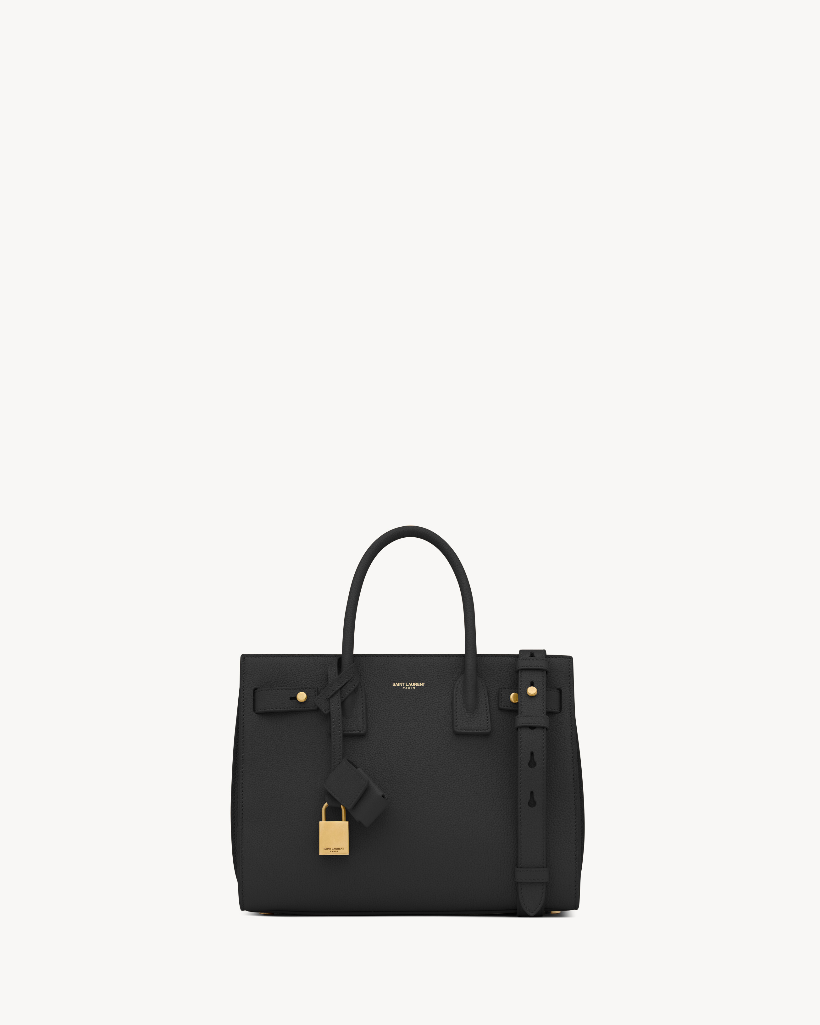 

Сумка Sac de Jour из мягкой зернистой кожи - размер baby Saint Laurent, черный