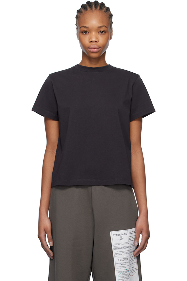 

Футболка с вставками Mm6 Maison Margiela, черный