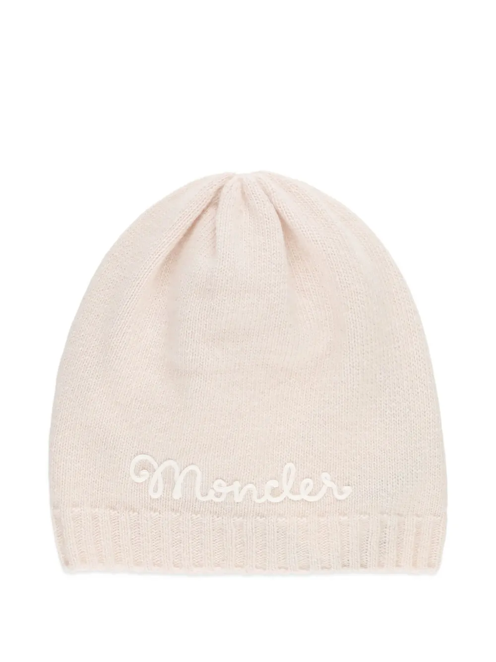 

Шапка бини с вышитым логотипом Moncler Enfant, розовый