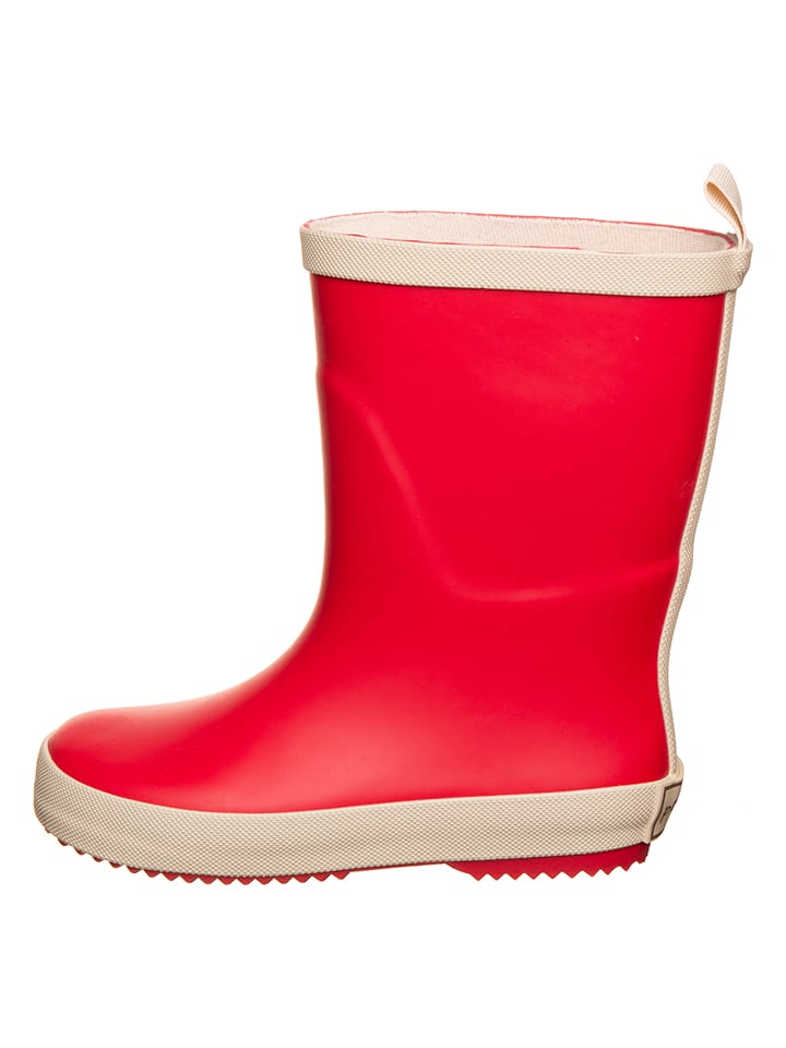 

POM POM Прочные резиновые сапоги красно-бежевого цвета