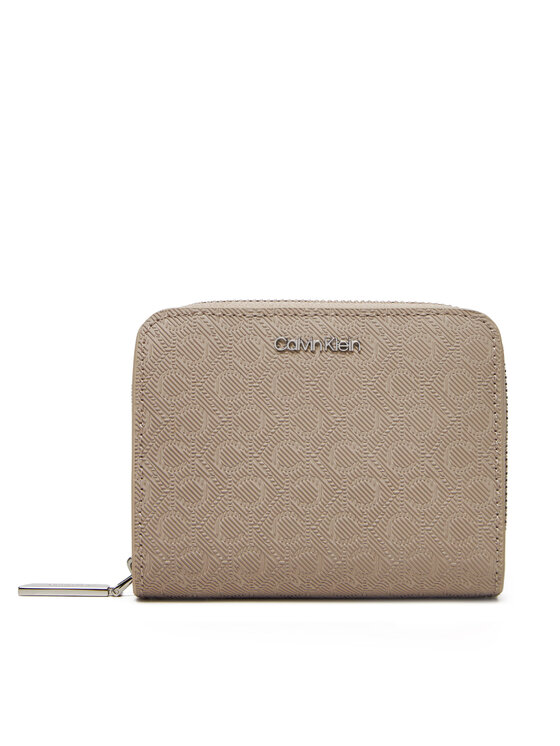 

Маленький женский кошелек Ck Must Aop Md Zip Around W Flap LV04F1037G Calvin Klein, бежевый