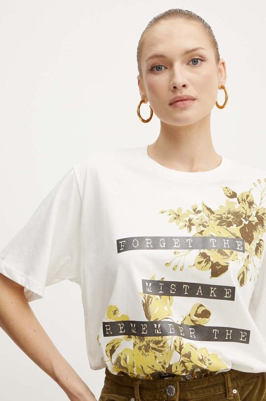 

Хлопковая футболка Pinko, белый