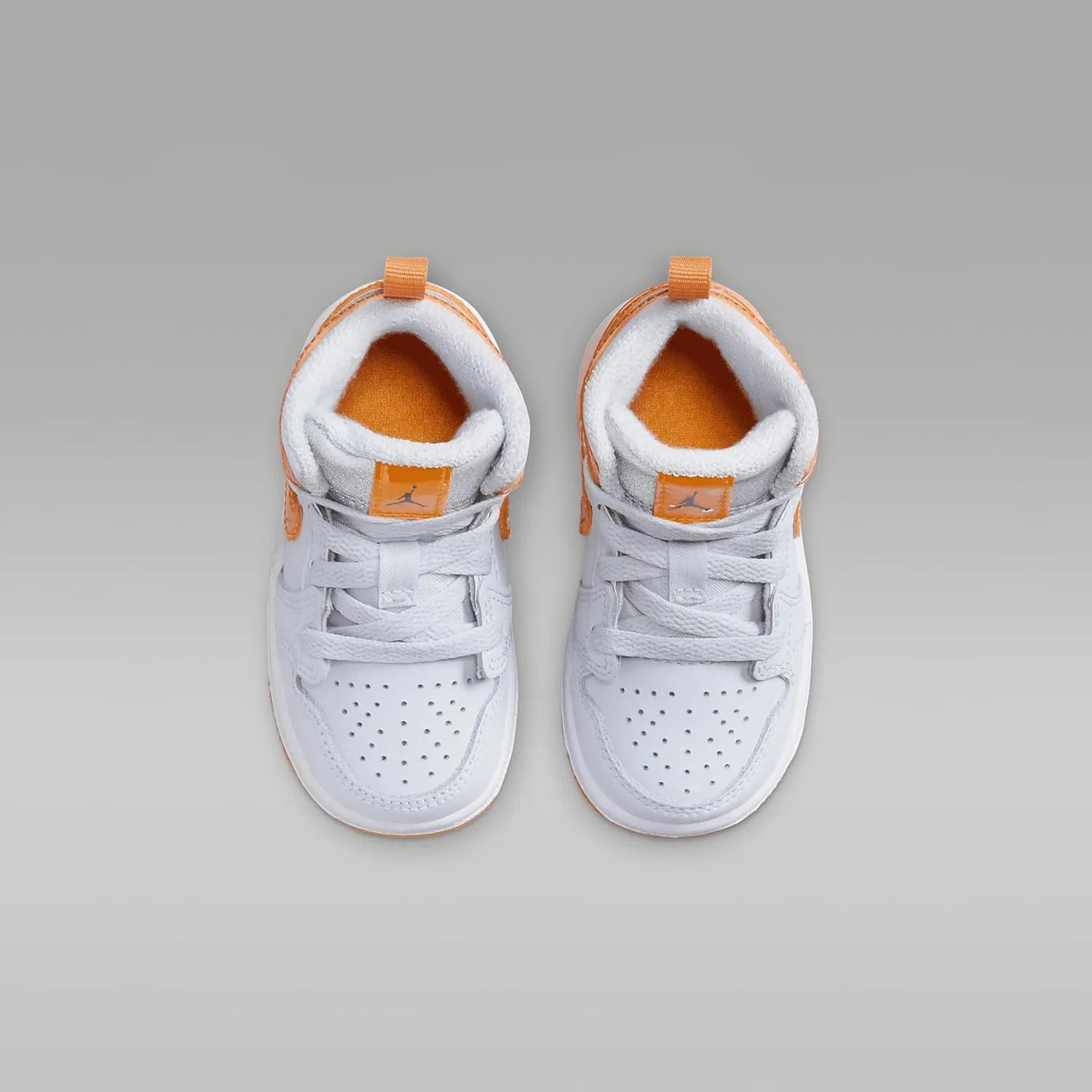 Кроссовки Nike Air Jordan 1, серо-оранжево-зеленый — фото 4