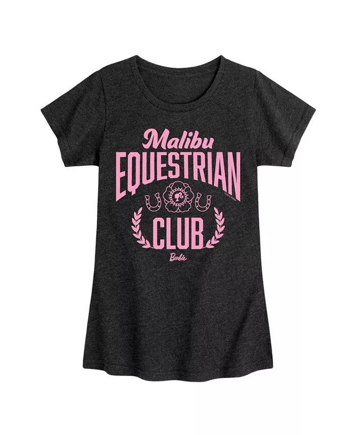 

Футболка с коротким рукавом Big Girls Malibu Equestrian Club с графическим принтом Barbie, черный