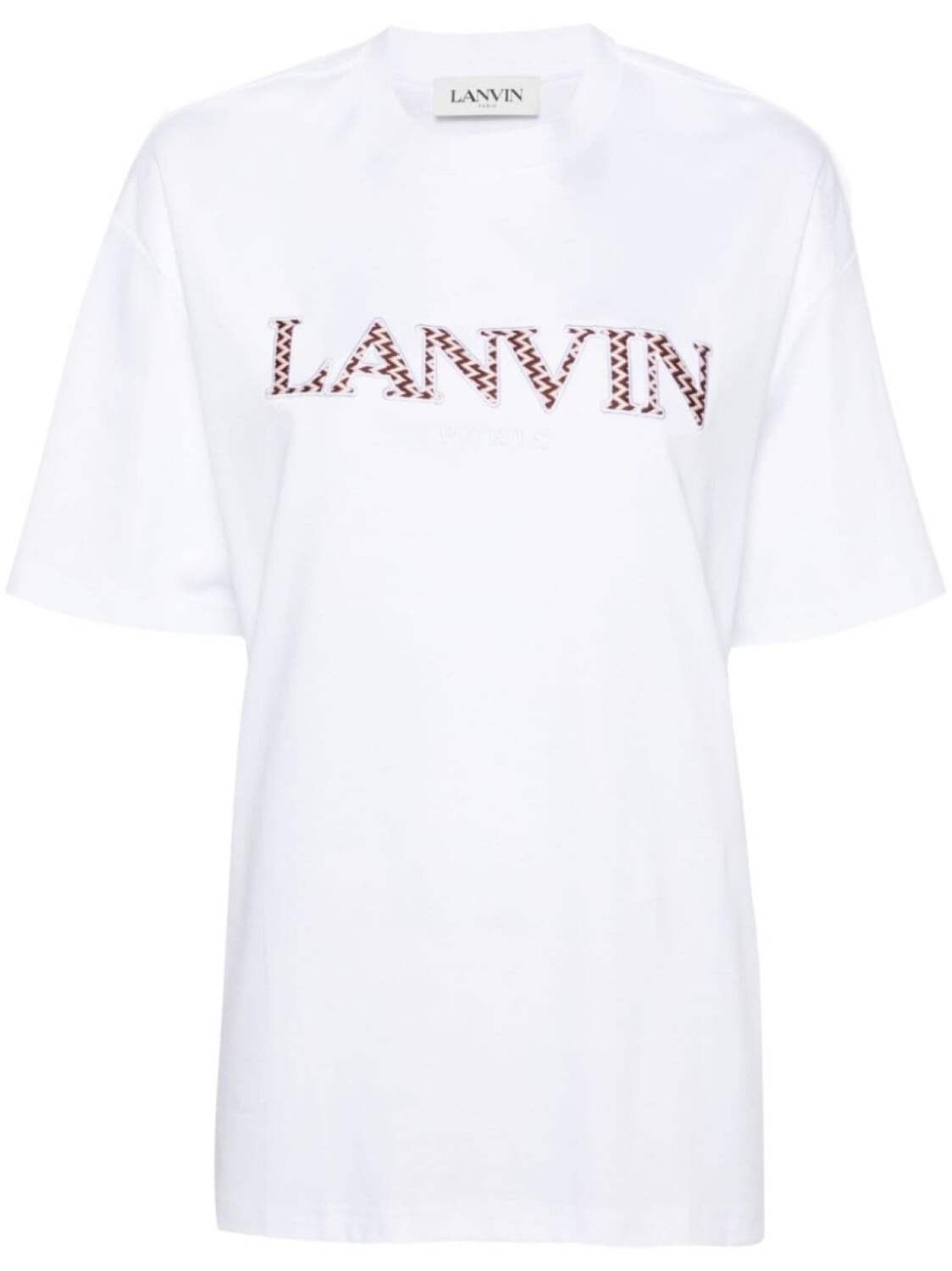 

Lanvin футболка с нашивкой-логотипом, белый
