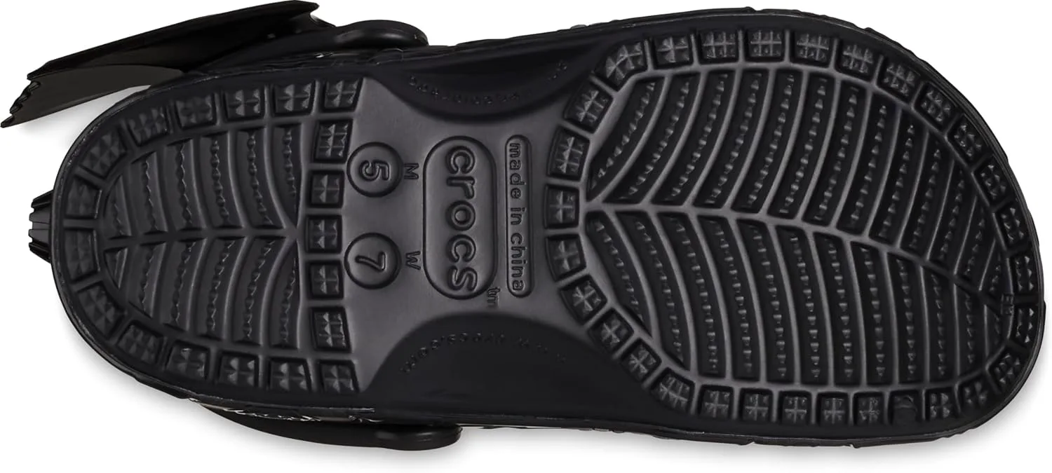 Унисекс кроксы для взрослых Batman Batmobile классические клоги Crocs, черный — фото 4
