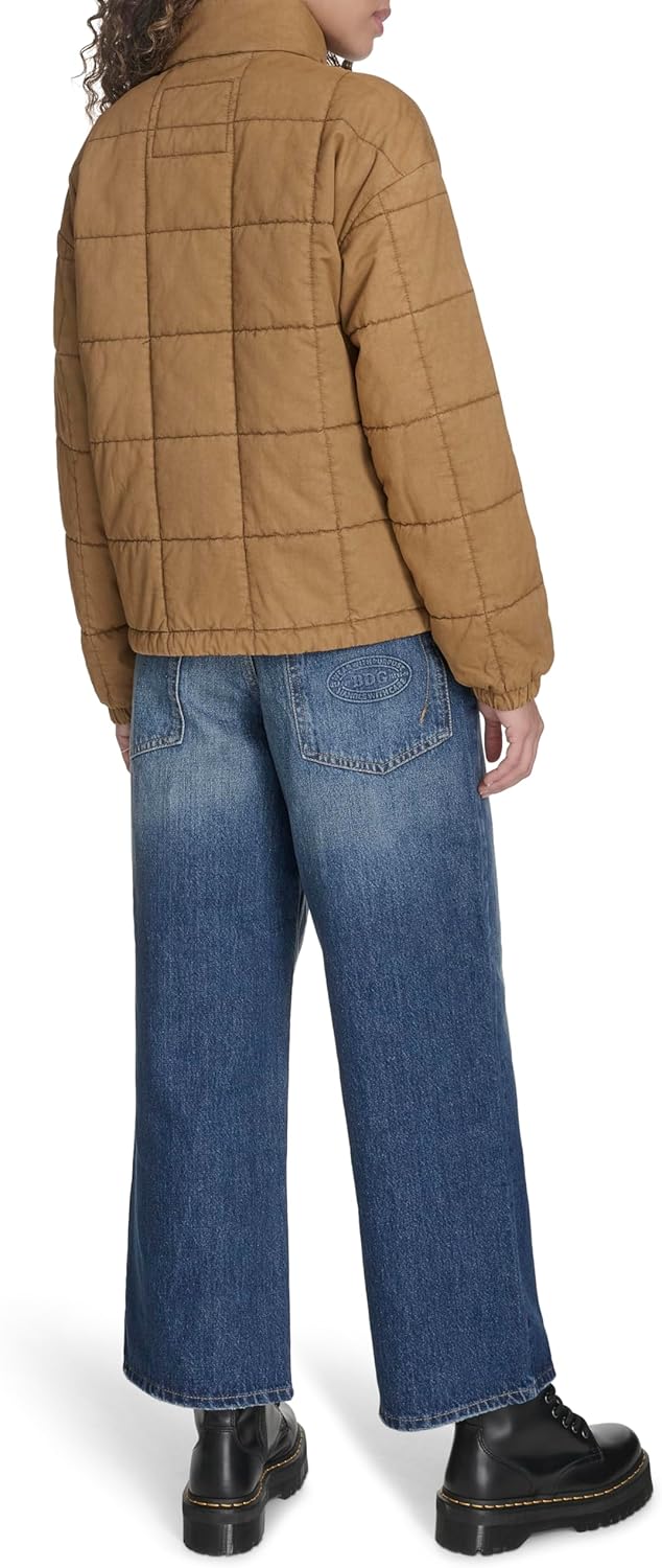 Женская стеганая хлопковая куртка Levi's Box, Tobacco — фото 4