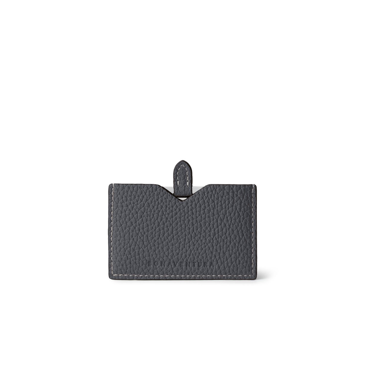 Компактное зеркало в кожаной обложке из шагреневой кожи Bonaventura, Charcoal Gray — фото 2
