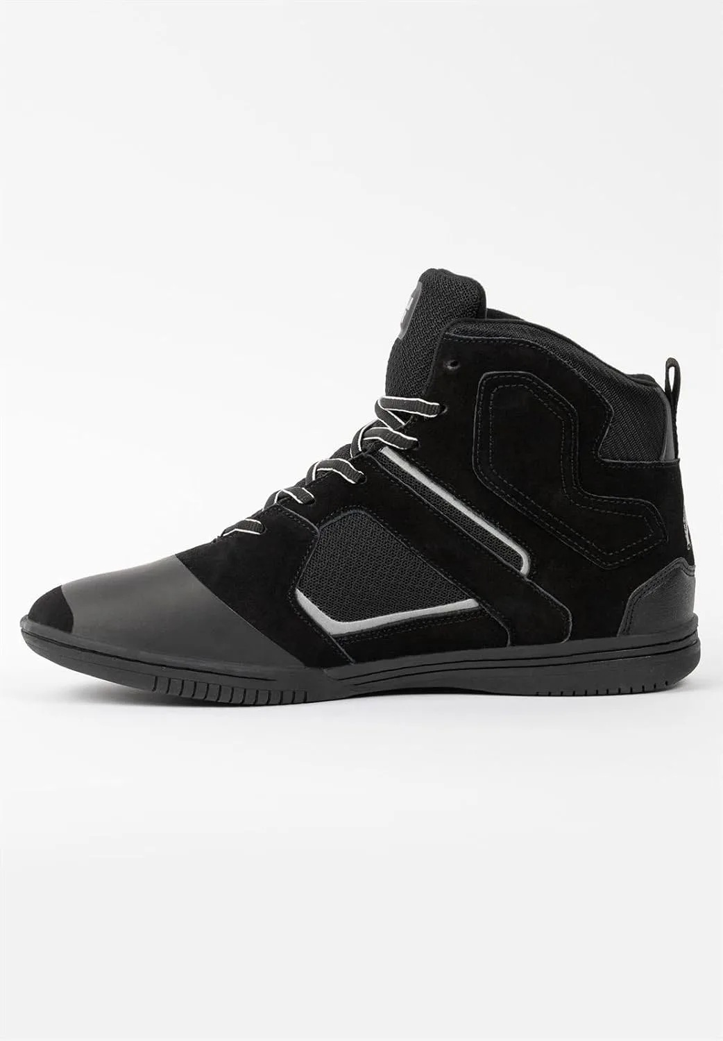 Кроссовки для бодибилдинга Gorilla Wear Troy High Tops - черно-серые - спортивные, повседневные, для тренировок, с логотипом, с подробным описанием, для мужчин — фото 3