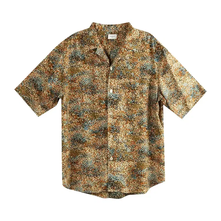 Рубашка-рубашка Saint Laurent Chemise Boxy Shirt, светло-коричневый