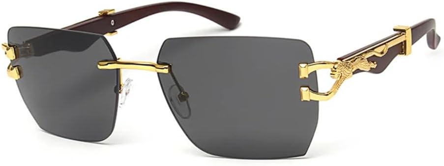 

Мужские солнцезащитные очки без оправы для активного отдыха на открытом воздухе, солнцезащитные очки с градиентным леопардовым принтом для женщин, модные винтажные очки класса люкс generic, C4