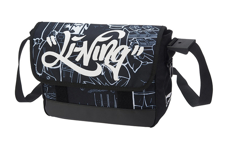 

LINING Тканевая наплечная сумка через плечо обычная унисекс черная, Black