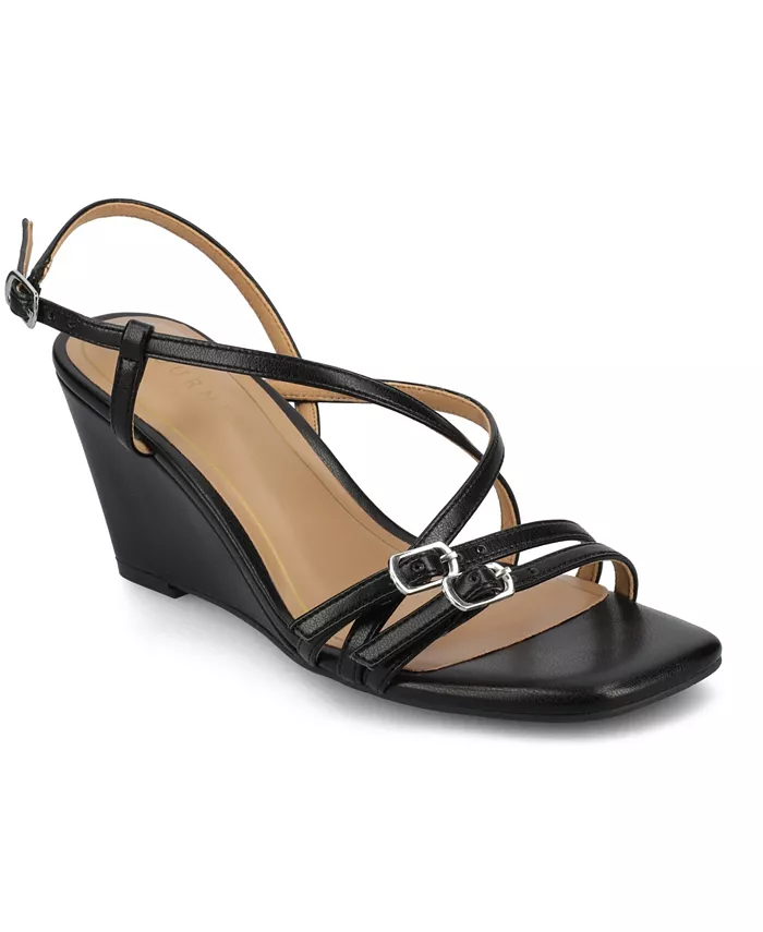 Женские босоножки Clinne на платформе с ремешками Journee Collection, черный