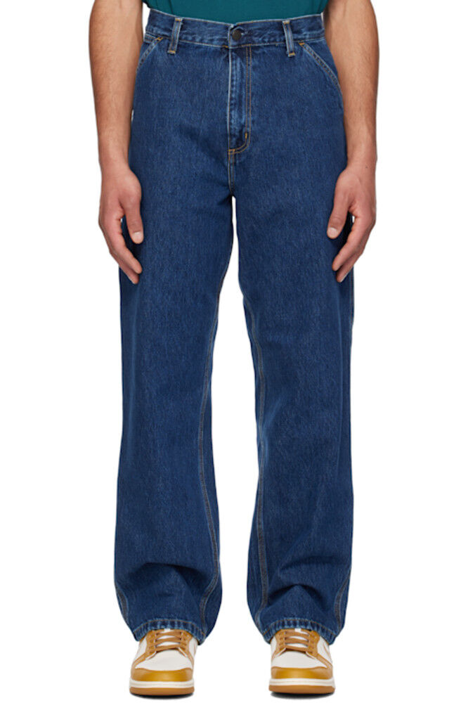 

Синие джинсы с защипом до колена Carhartt Work In Progress