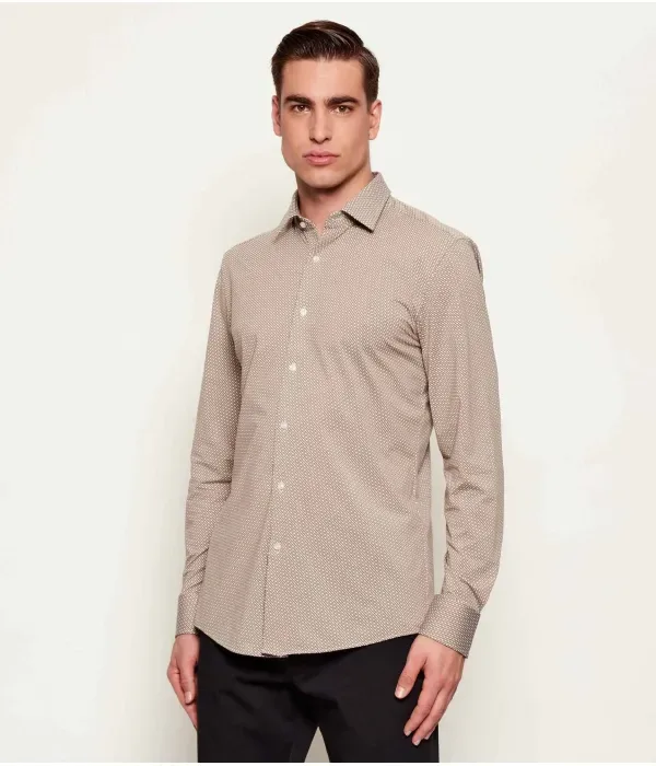 Футболка P-HANK-K-261 slim fit Boss, бежевый — фото 3
