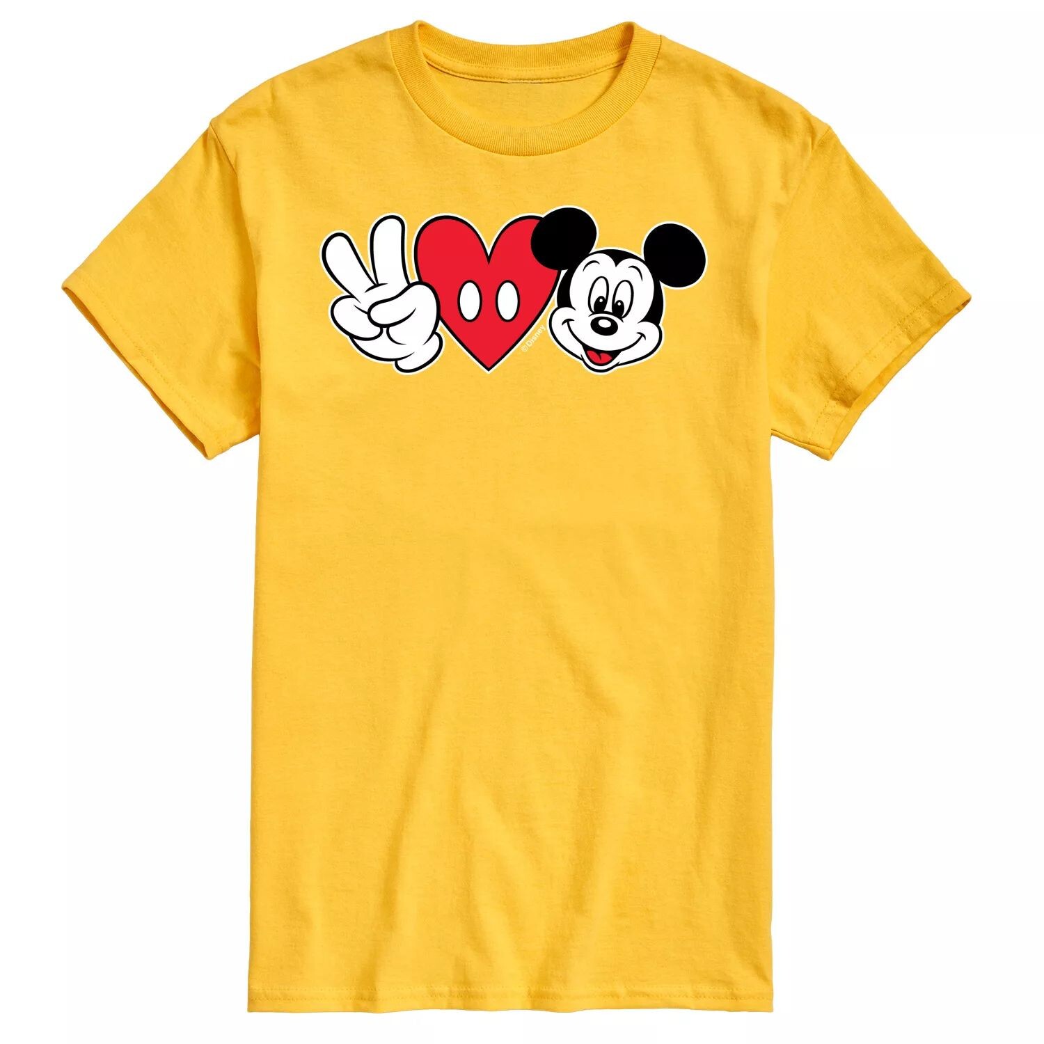 

Мужская футболка с изображением Микки Мауса Disney's Peace Love Mickey Licensed Character