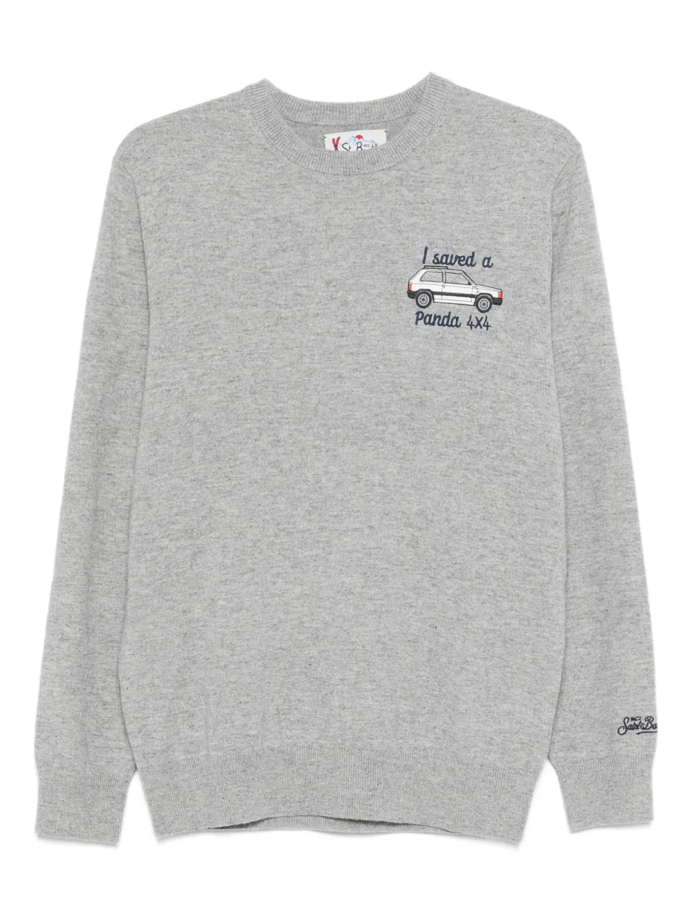 

Вышитый свитер с круглым вырезом Mc2 Saint Barth, серый