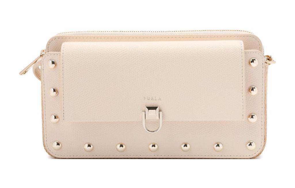 

Furla Сумка кожаная женская через плечо светло-бежевая