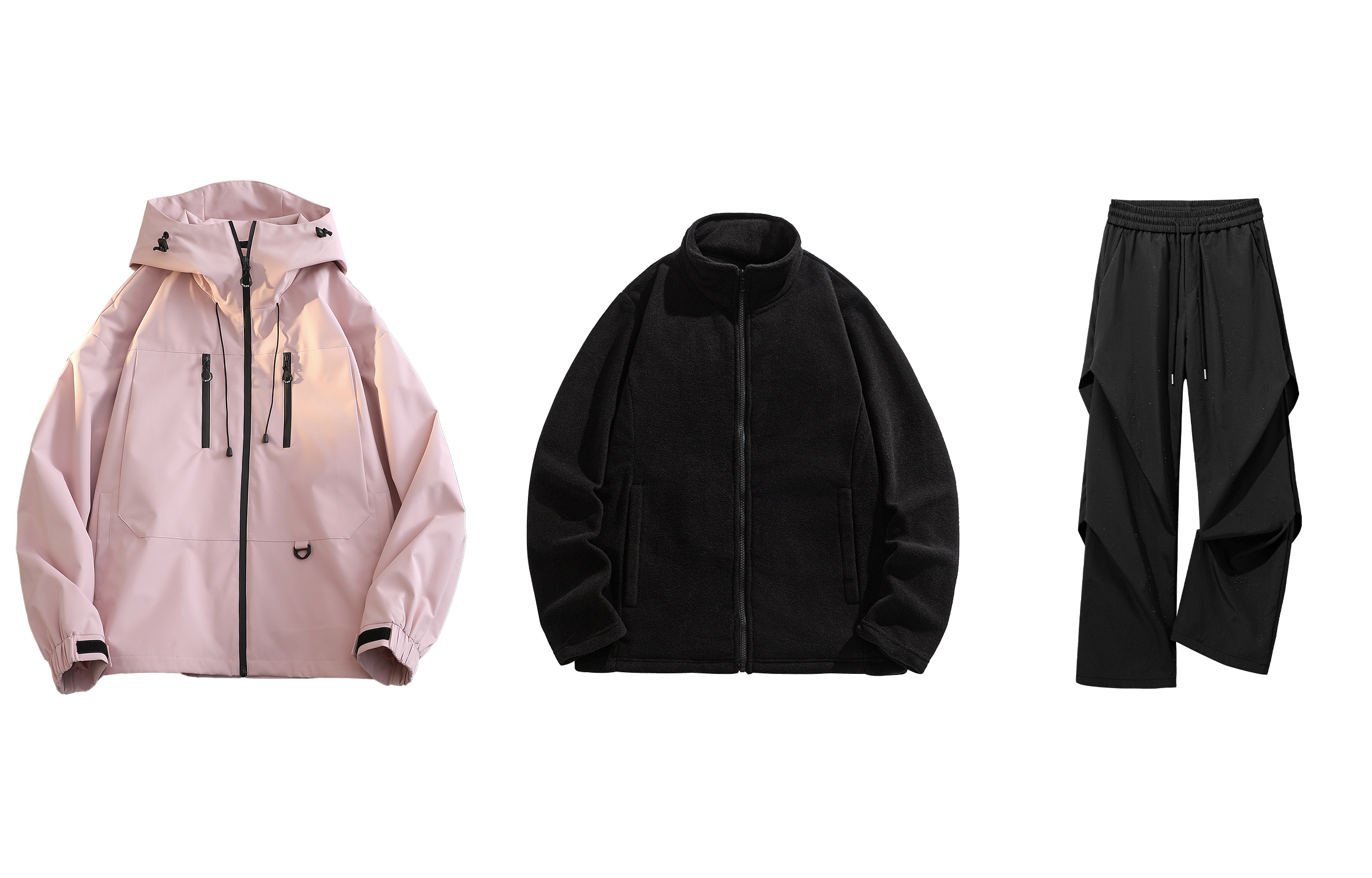

WARRIOR Куртка Unisex, Coral Pink+Black+Black[3-in-1 Waterproof Clothing Sets]