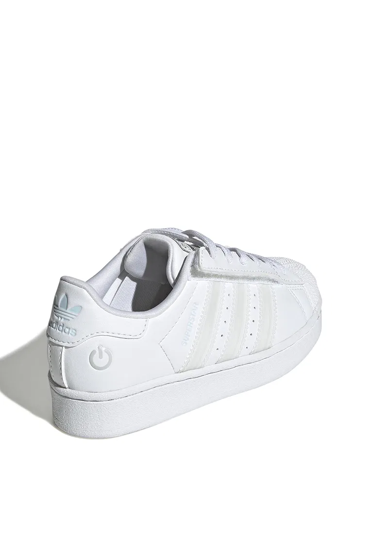 Кроссовки, на шнуровке и резинке, Superstar Adidas, белый — фото 3