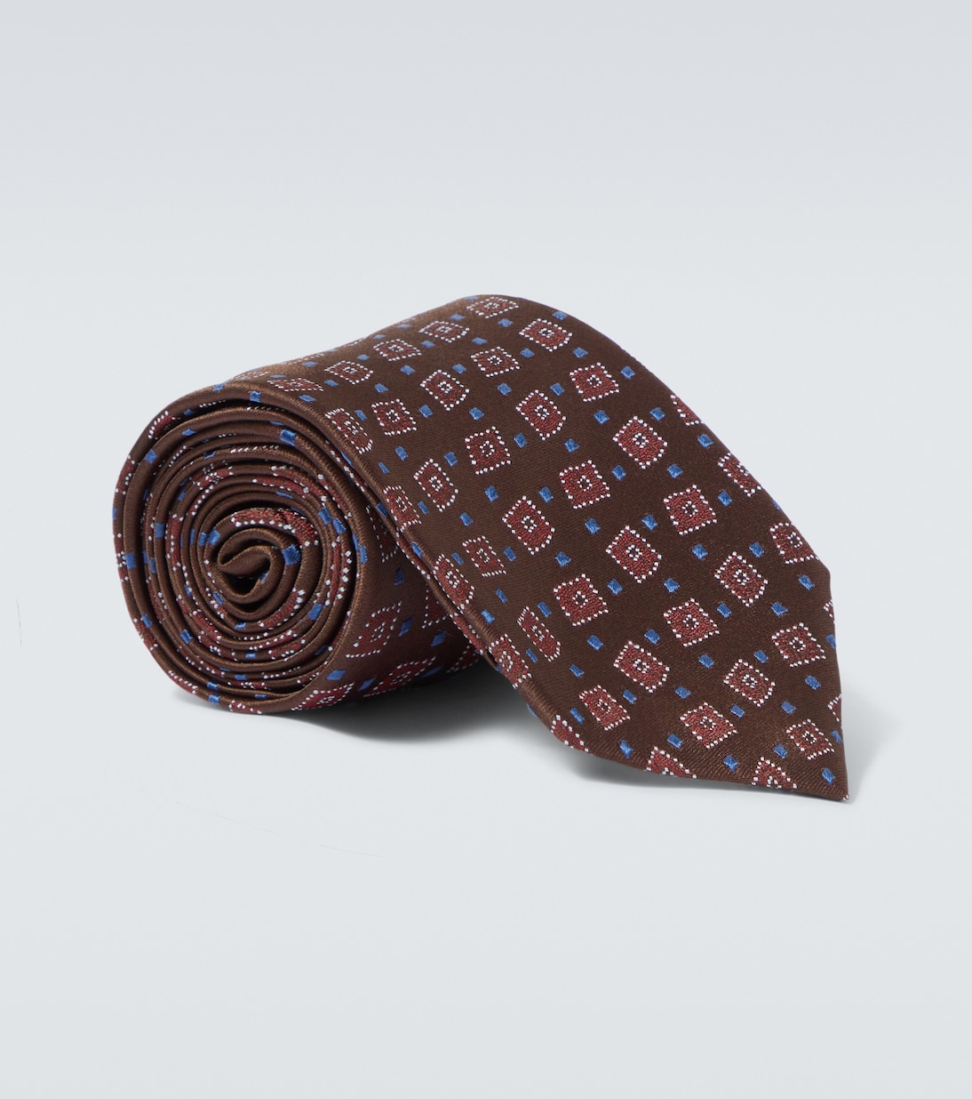 

Шелковый галстук жаккард Charvet, Brown Red