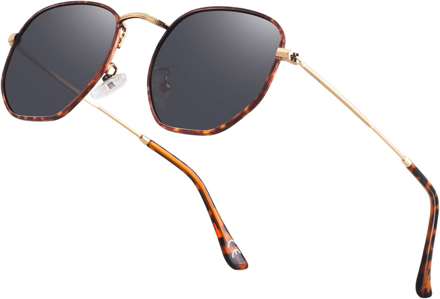 

Хипстерские шестиугольные поляризованные солнцезащитные очки для мужчин и женщин, геометрические квадратные, маленькие, в винтажном стиле, с металлической оправой, ретро-очки Htms, H01-tortoise Frame/ Grey Lens