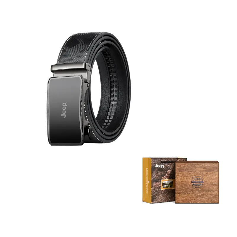 

Ремень мужской из натуральной кожи Top Grain, 3,5 см Jeep, черный