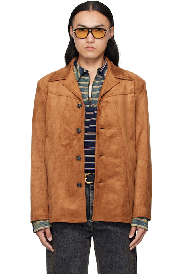 

Mmic Куртка из искусственной замши цвета "бульвар" бежевого оттенка