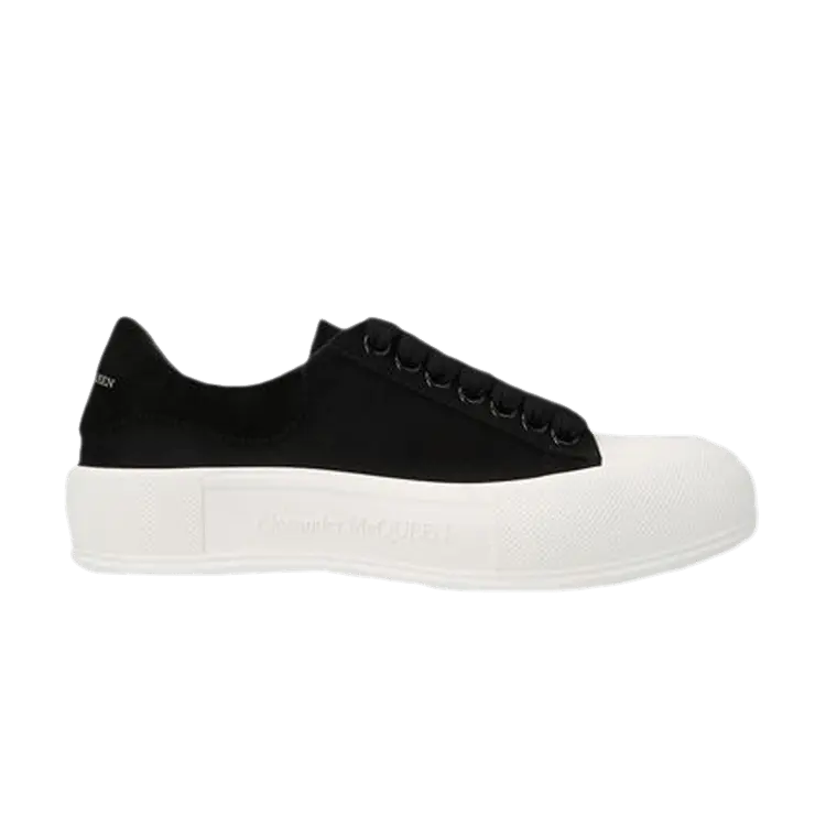 Кроссовки Alexander McQueen Wmns Deck Lace-Up Plimsoll 'Black', черный
